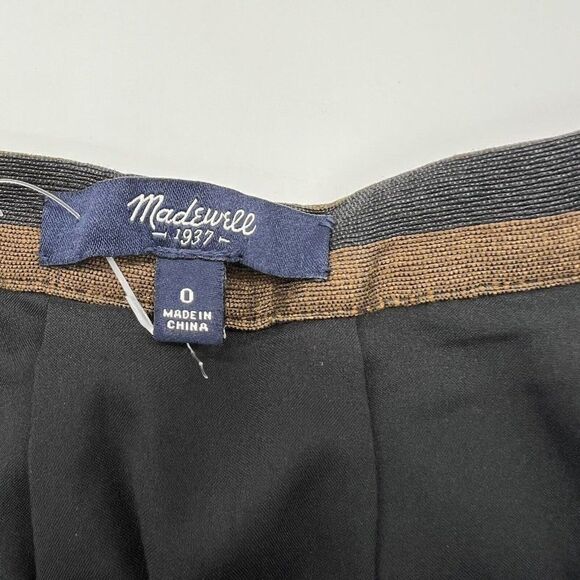 Madewell Linen & Silk Bronze Striped Mini Skirt Size 0 - Picture 2 of 3